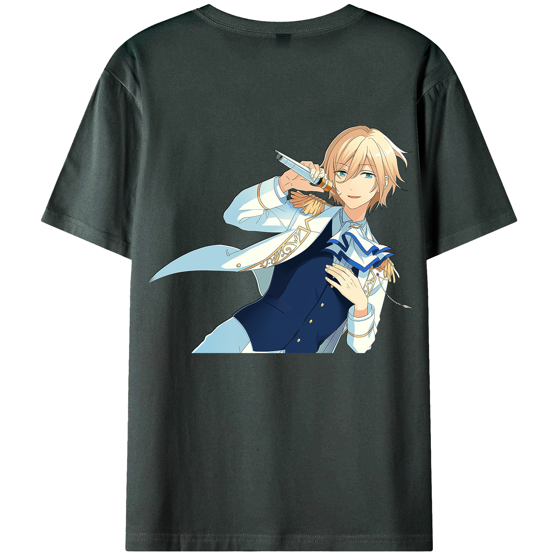 （画像用） あんさんぶるスターズ! Ensemble Stars 綿100％ メンズ半袖Tシャツ（バックプリント） 通気性